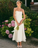 Vestido Midi Campeche com Transpasse Frontal