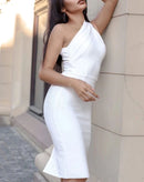 Vestido Midi Nashville de Um Ombro Só